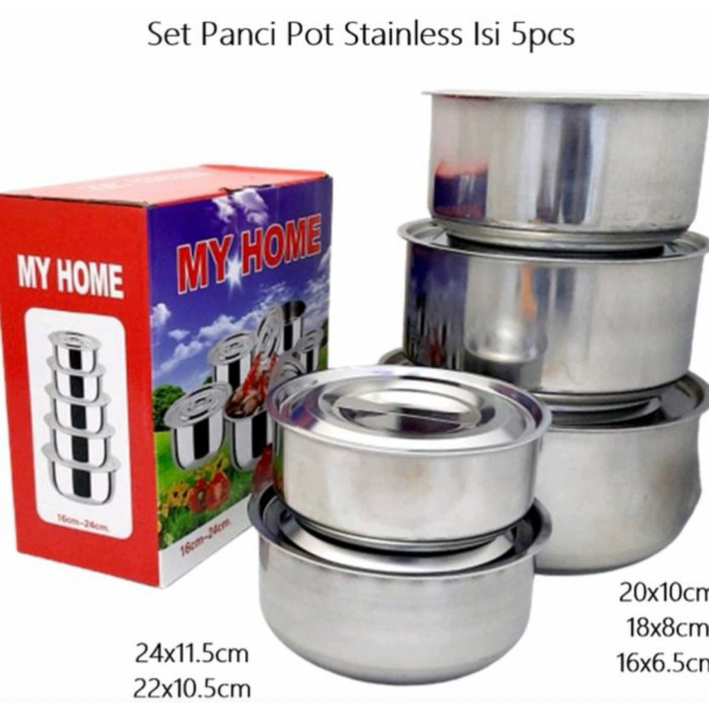 Baskom Tutup Stainless • Baskom Set