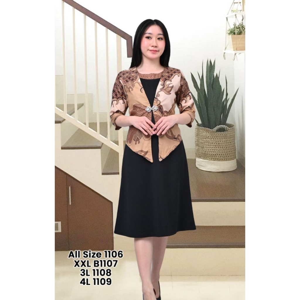 DRESS SCUBA BATIK PRADA PREMIUM