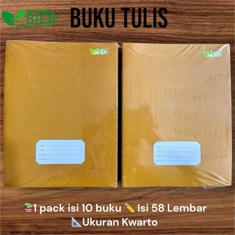 

BIO - BUKU TULIS SAMPUL COKLAT isi 58 lembar