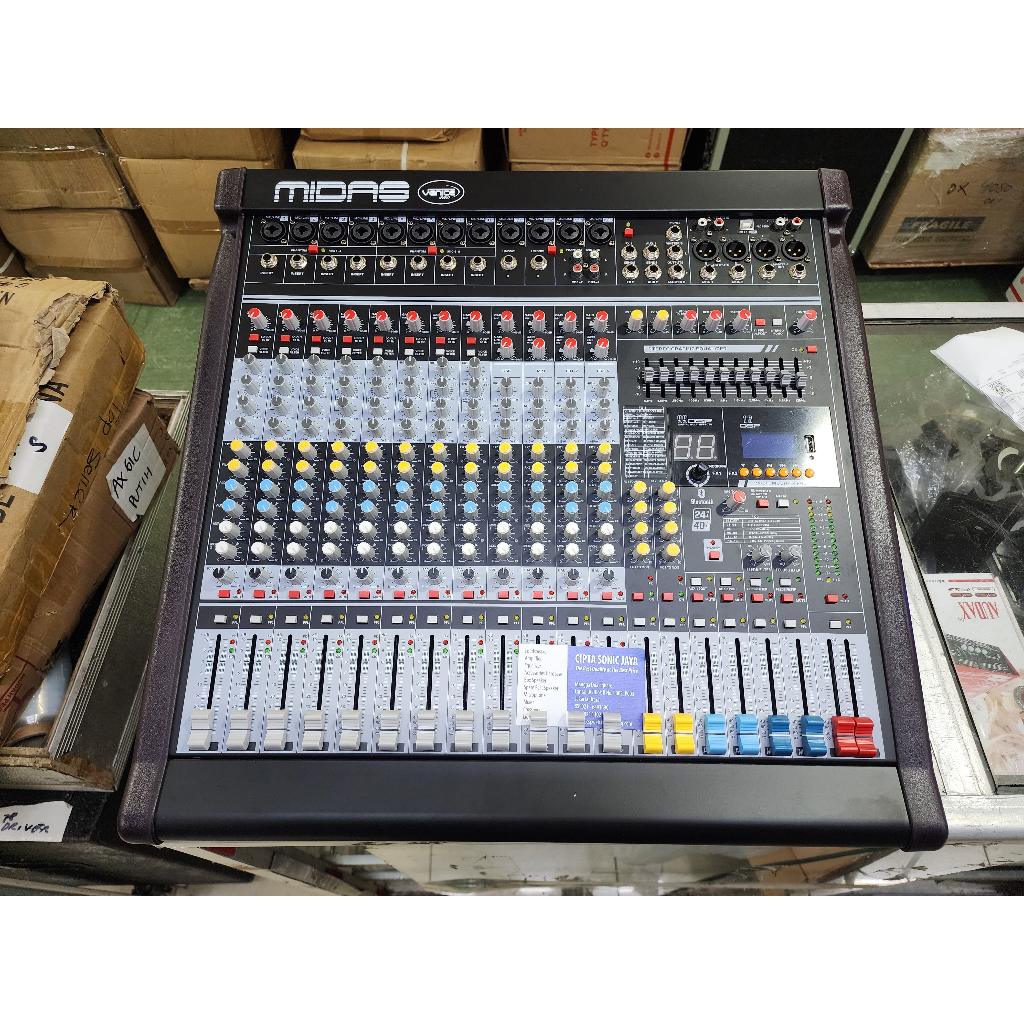 MIXER AUDIO MIDAS V160 / V 160 - USB MP3 - 16 CHANNEL - China