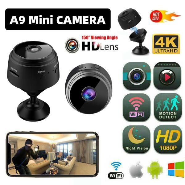 COD Taffware Kamera CCTV Mini WiFi Tersembunyi Tanpa Kabel Terhubung Hp Jarak Jauh Outdoor 1080P A9