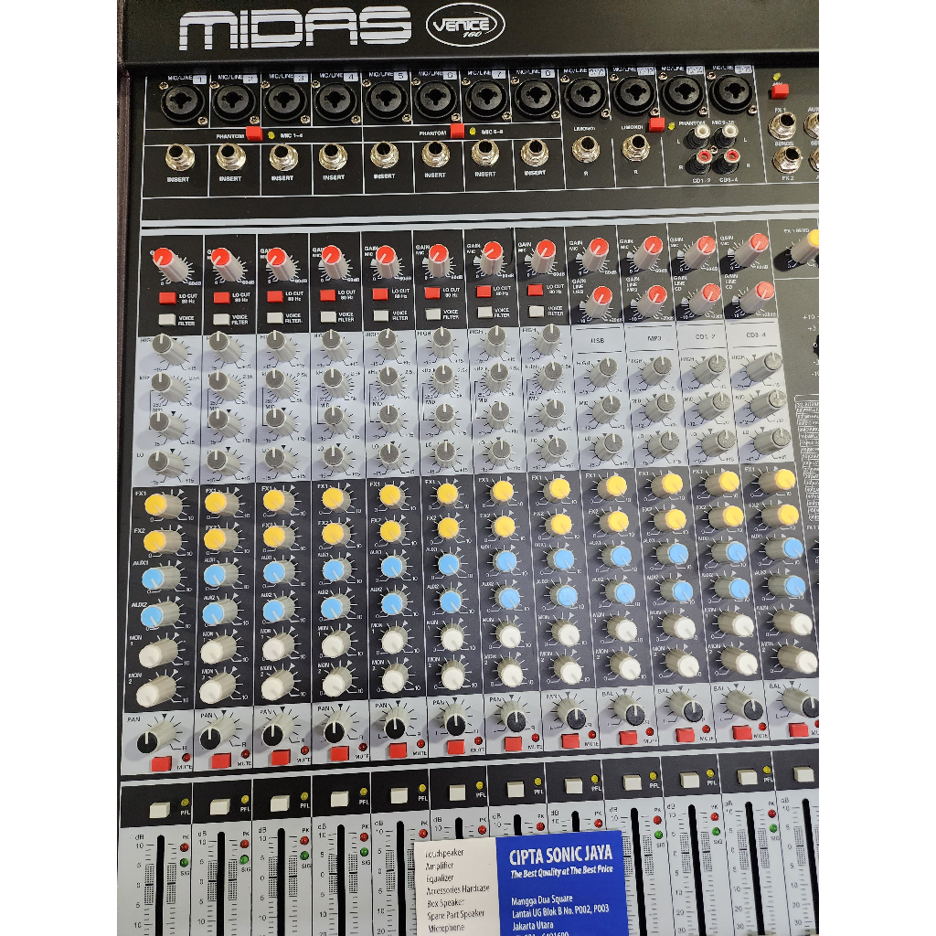 MIXER AUDIO MIDAS V160 / V 160 – USB MP3 – 16 CHANNEL – China