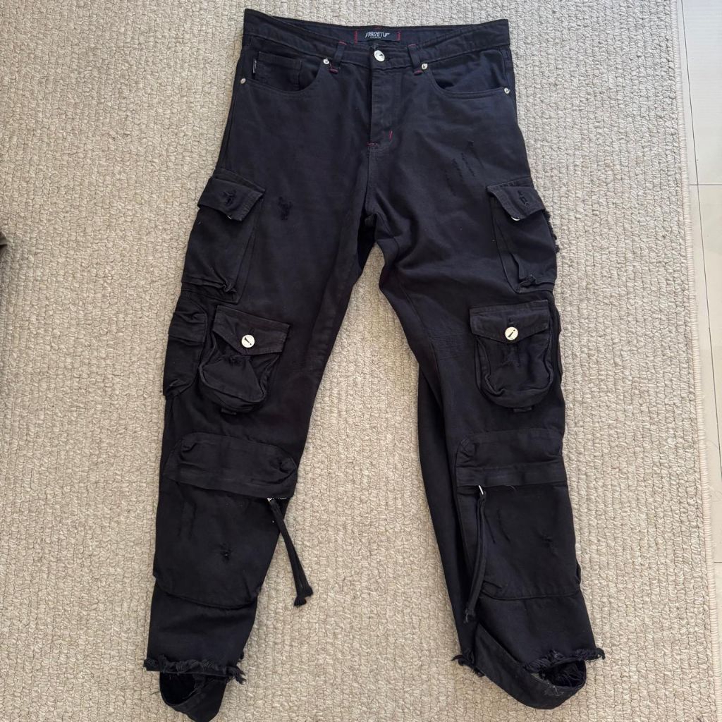 DENIMITUP MULTI CARGO POCKET BLACK