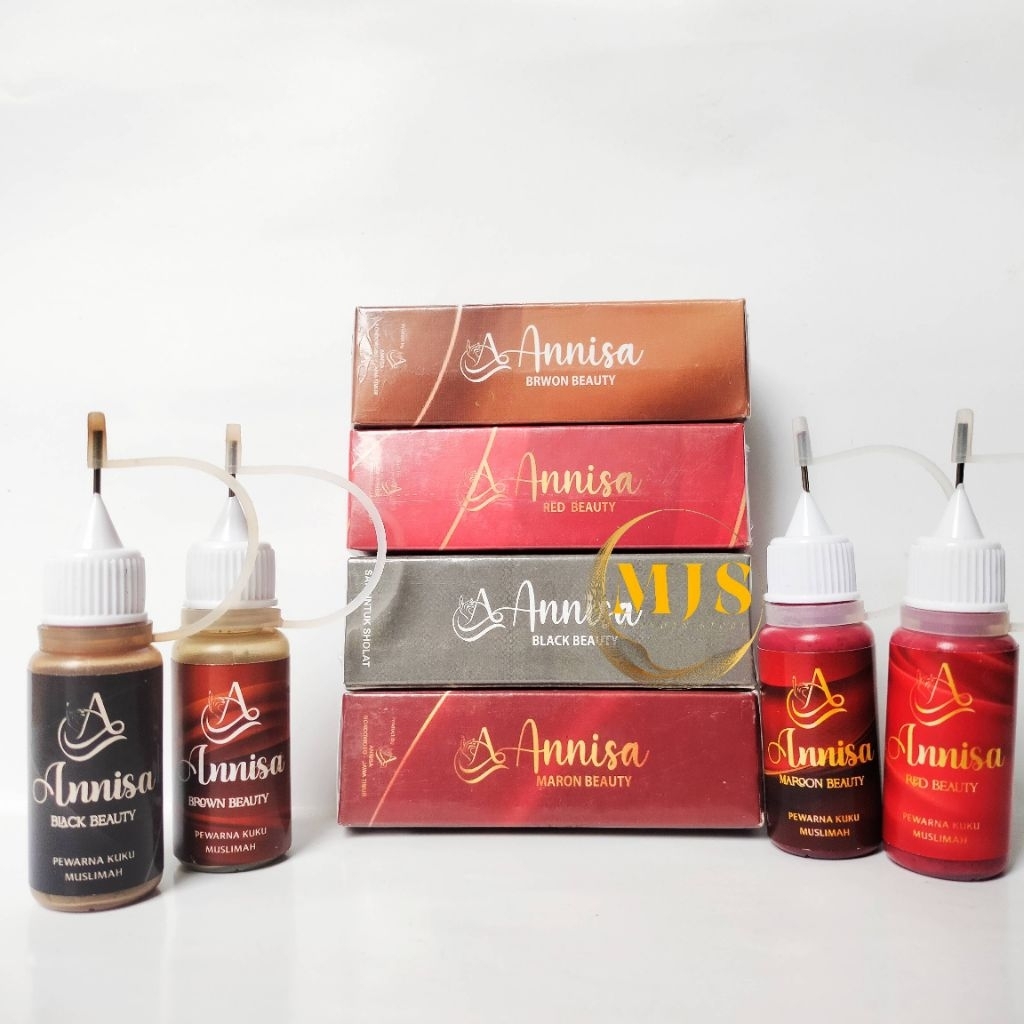 Annisa Henna Kuku Original Halal - Inai Kuku Tahan Lama Warna Maron Hitam Coklat Merah