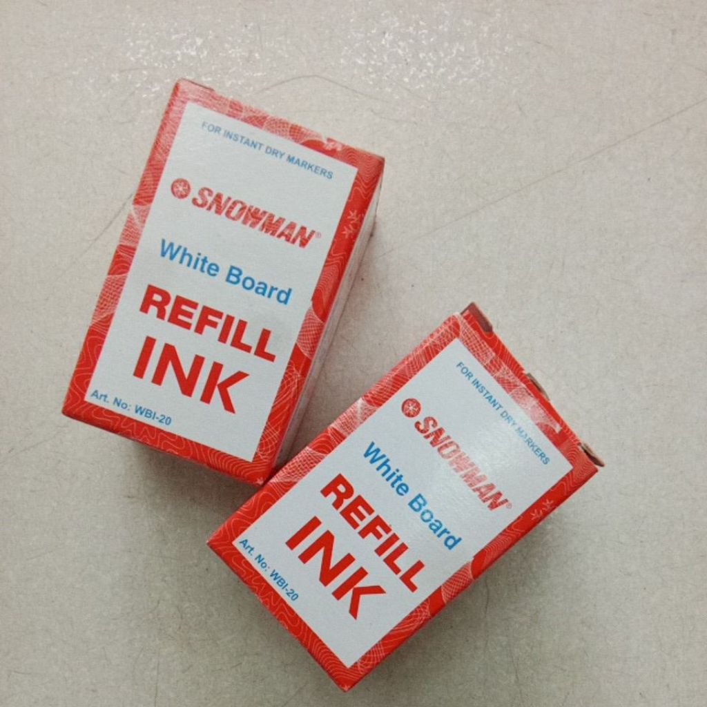 

ISI ULANG TINTA/REFILL INK WHITE BOARD WARNA HITAM/BIRU MERK SNOWMAN