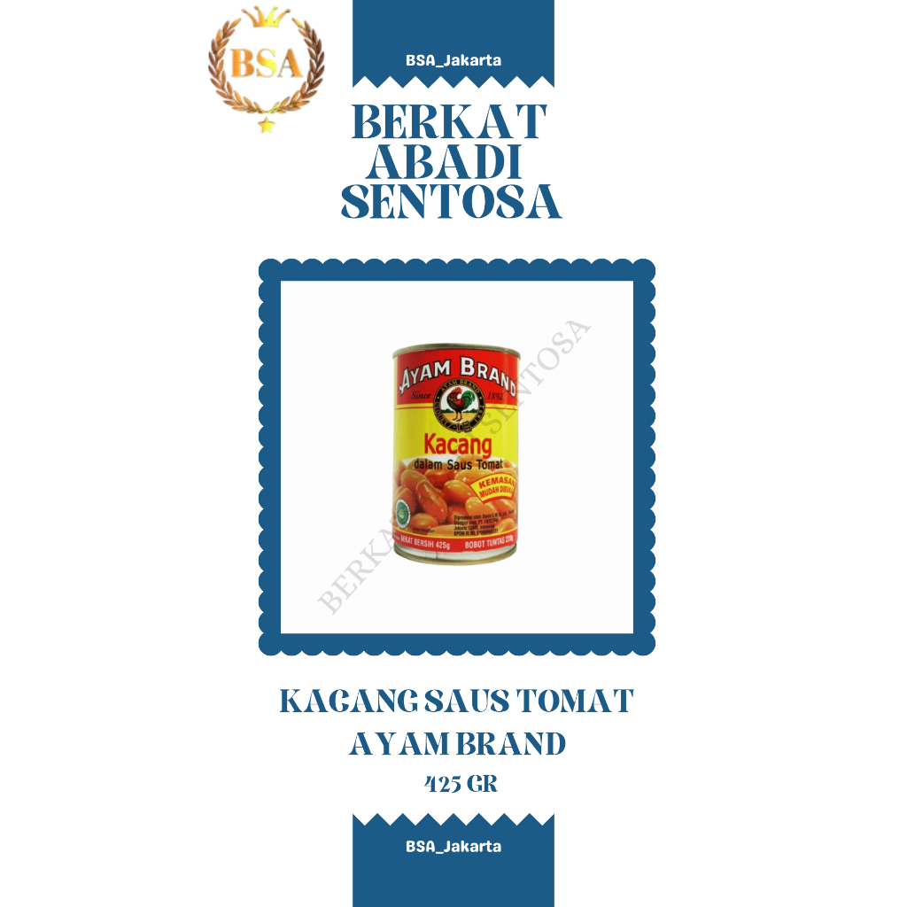 

KACANG SAUS TOMAT AYAM BRAND (425 GR)