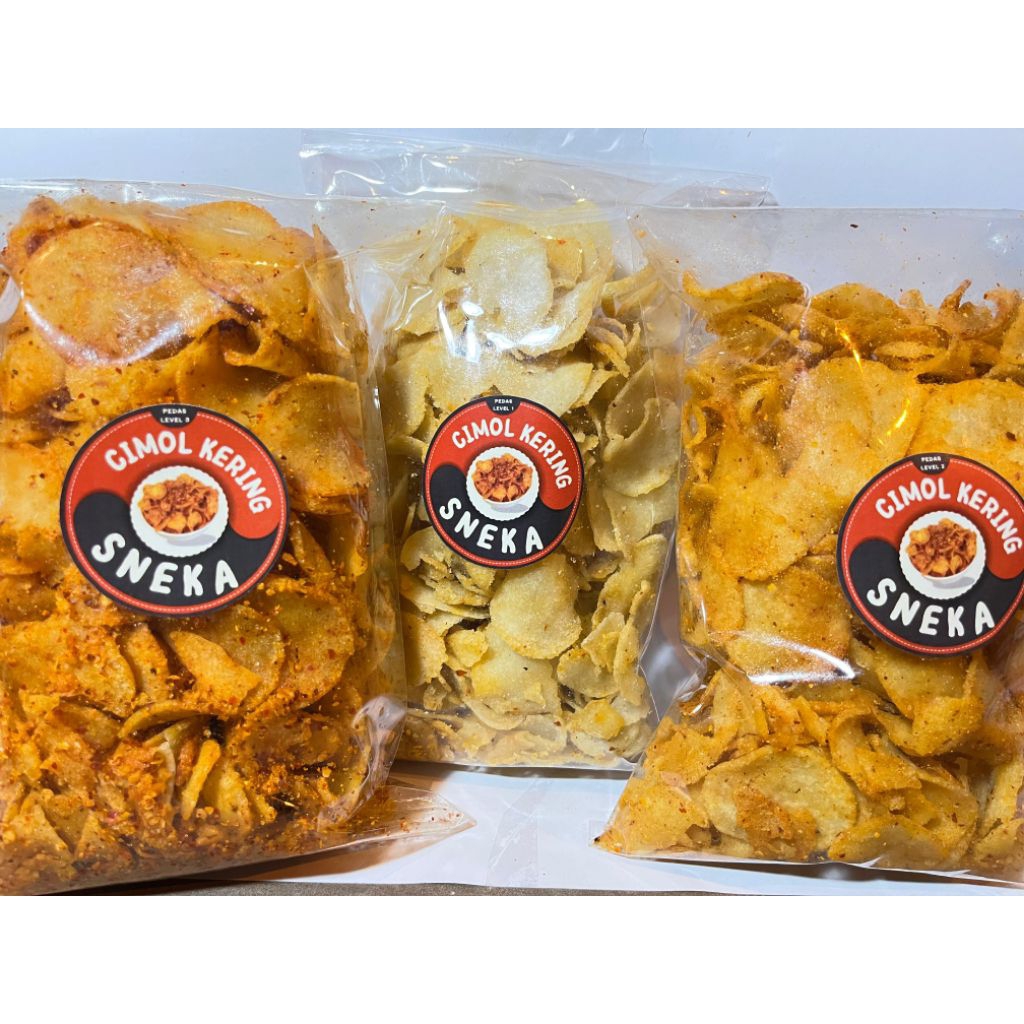 

Cimol Kering Pedas Moring Renyah Isi 250 Gram Cemilan Pedas Level 3