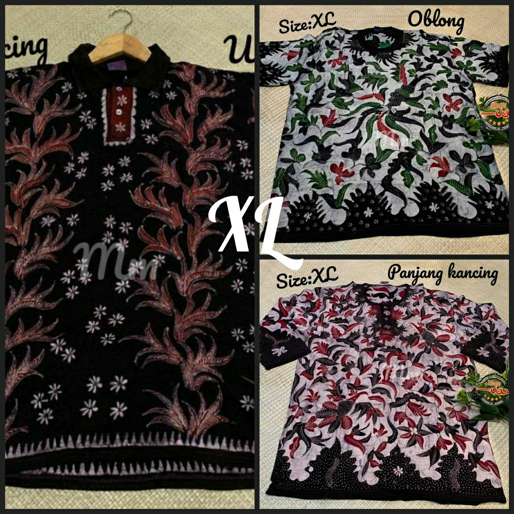 T SHIRT/KAOS BATIK TULIS MADURA TANJUNG BUMI TEBIRUAN BANGKALAN SIZE XL