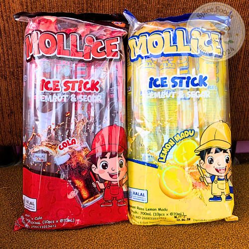 

Mollice Ice Stick Lembut & Segar 1 Bag isi 10 Pcs @ 70ml / Ice Stick Rasa Lemon / Ice Stick Rasa Cola / Ice Stick Kiko / Cemilan ES / Es Lilin / Mollice Ice Stick Seger