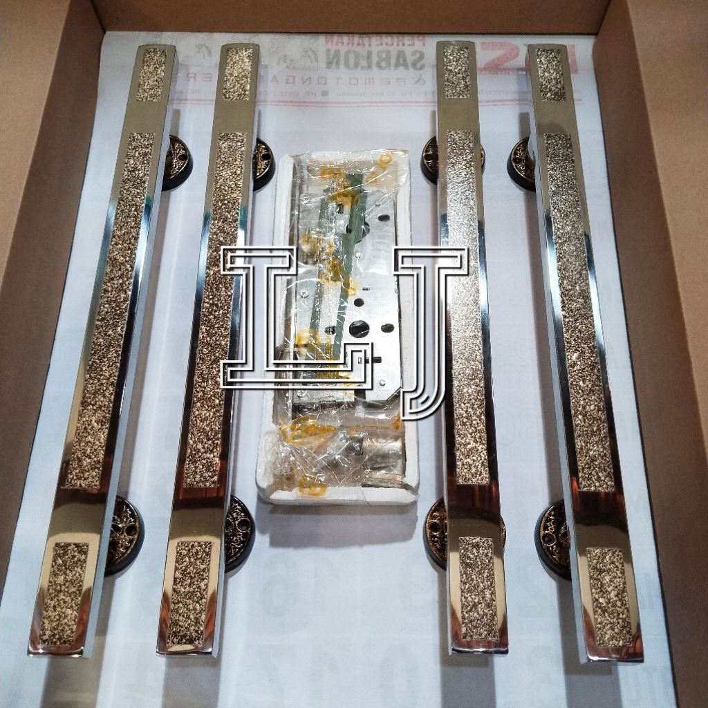 TERLARIS! Handle pintu emas gold antik 45cm gagang pintu minimalis full stainless steel