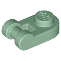Lego 26047 part Plate, Round 1 x 1 with Bar Handle sand green