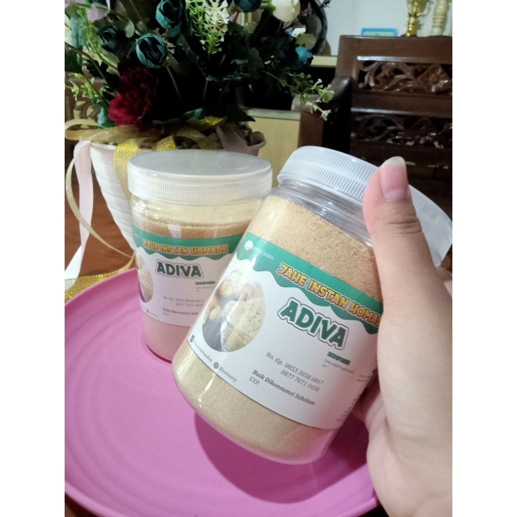 

serbuk minuman jahe ADIVA 2 in 1.jahe emprit rendah gula.