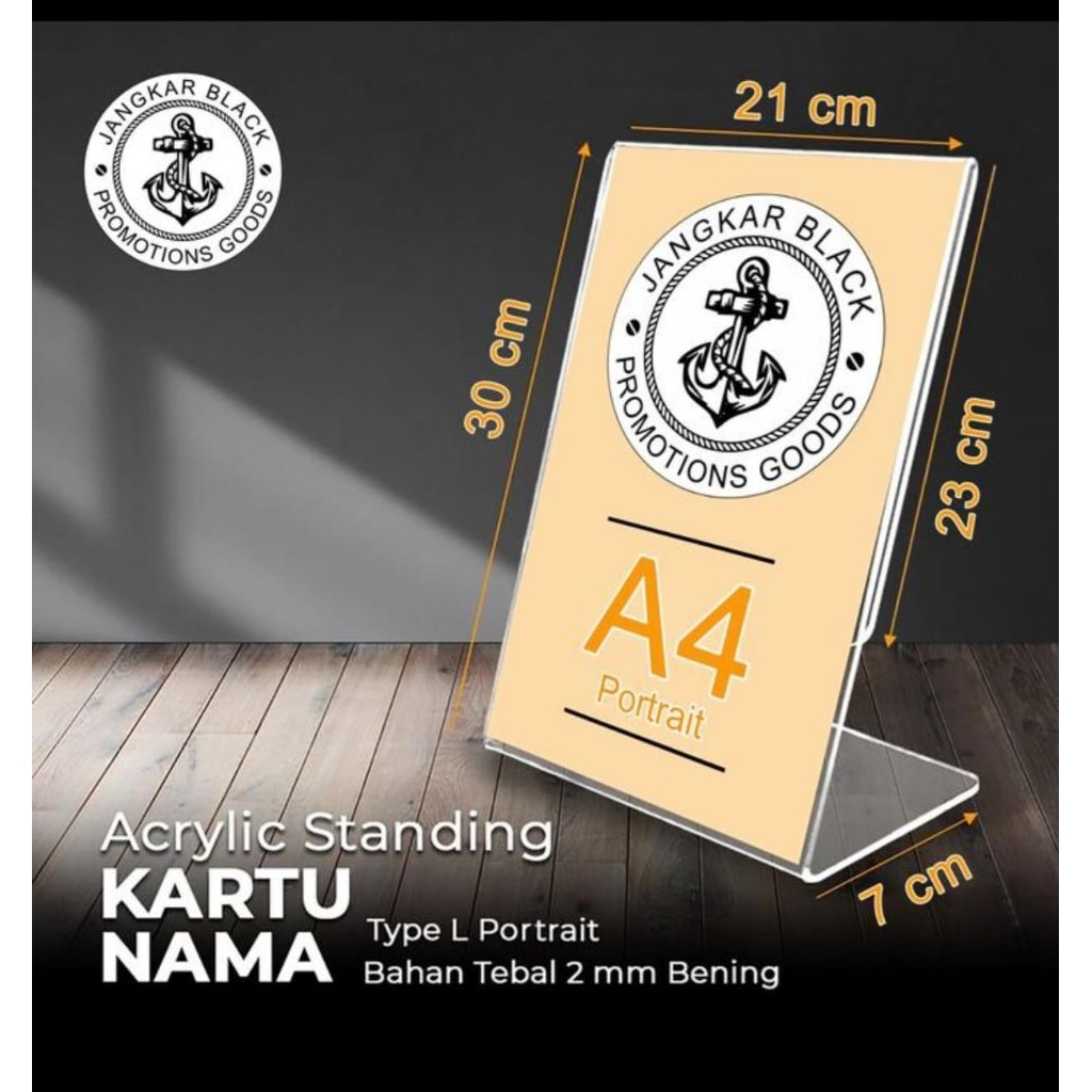 

Akrilik Stamding L Portrait A4/Acryluc Tent Holder Stand Frame
