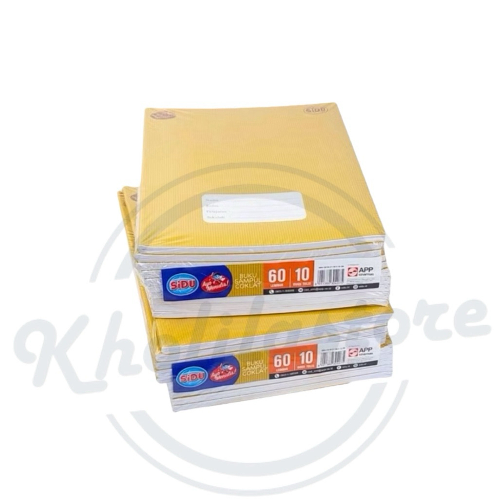 

(10 pcs) Buku Tulis Sidu Kraft isi 60 lembar / Buku Tulis Sidu Sampul Coklat Ukuran Kwarto