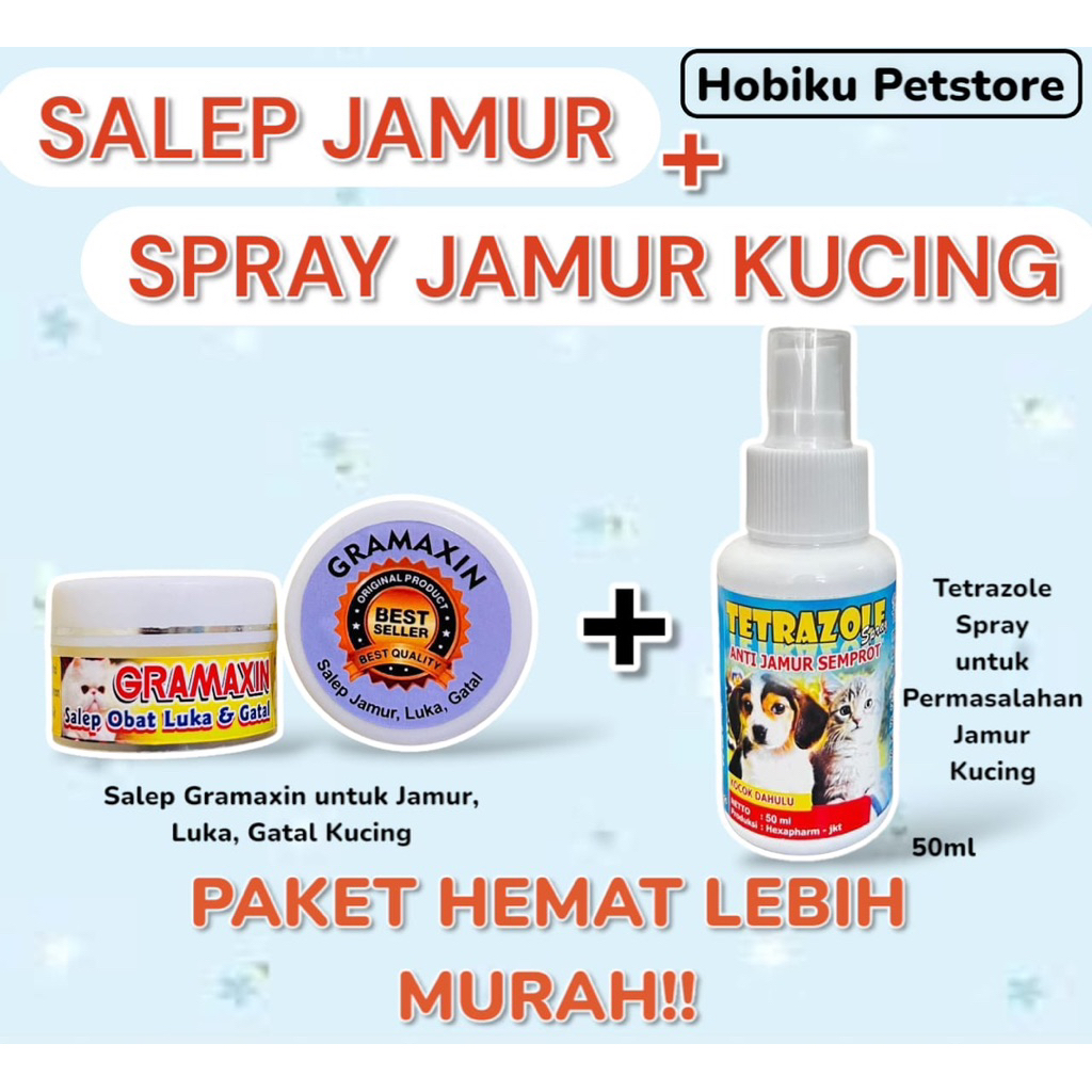 Salep Jamur Kucing Anti Jamur Semprot Kucing Gramaxin Obat Jamur Kucing Salep Luka Gatal Kucing