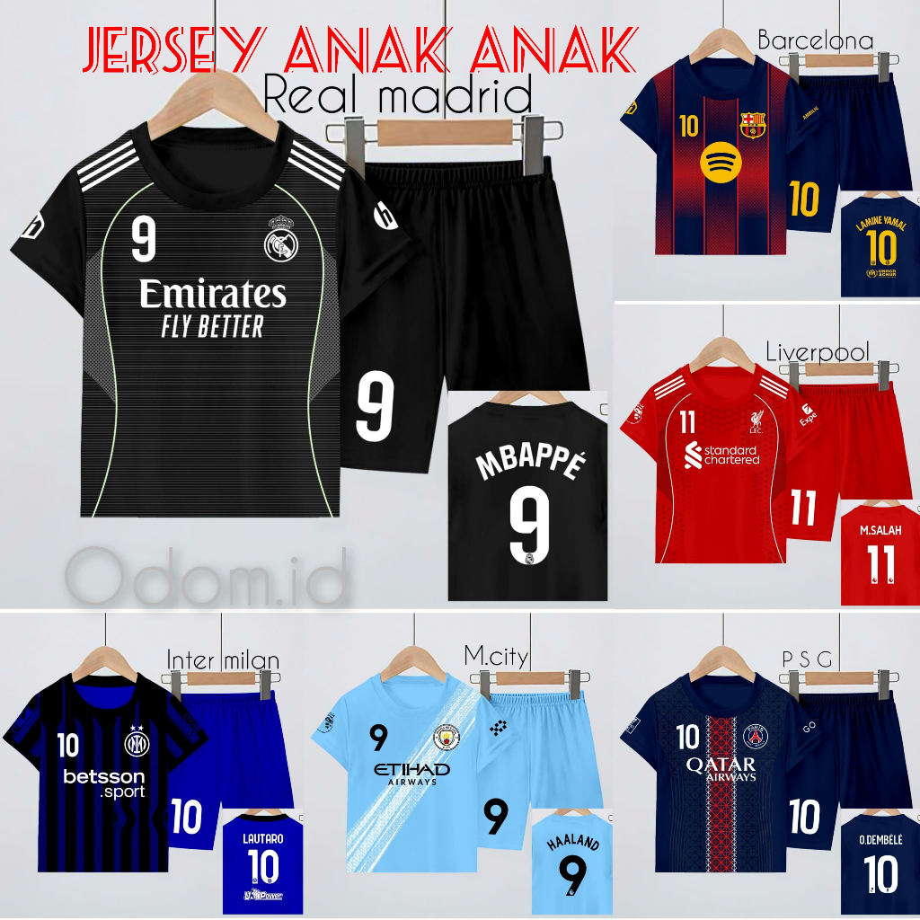 SETELAN JERSEY ANAK ANAK 1-12 TAHUN BOLA FUTSAL VOLLY BADMINTON