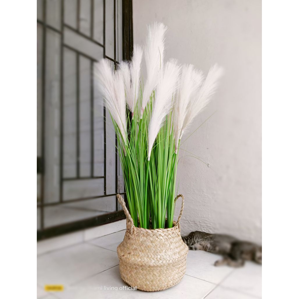 Ilalang palsu dekorasi ( dengan pot)