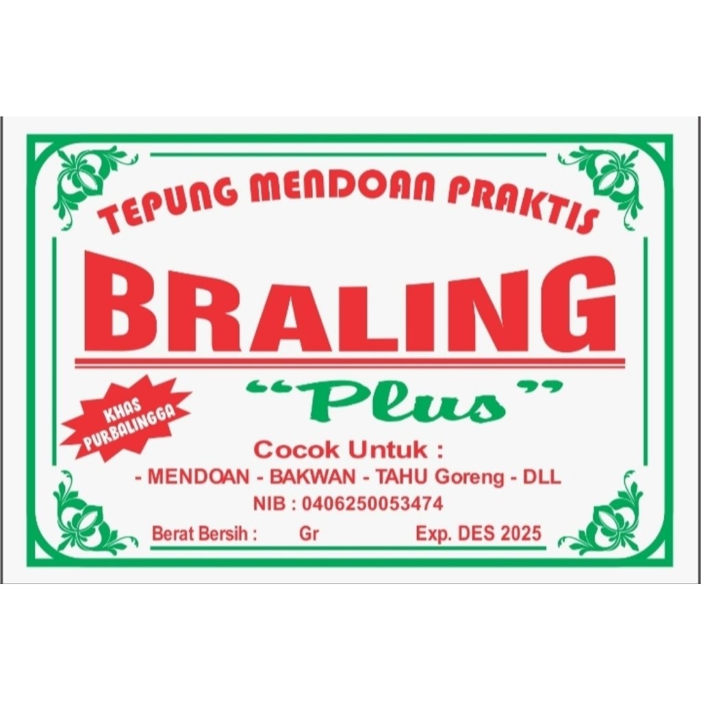 

Tepung Braling 110gram