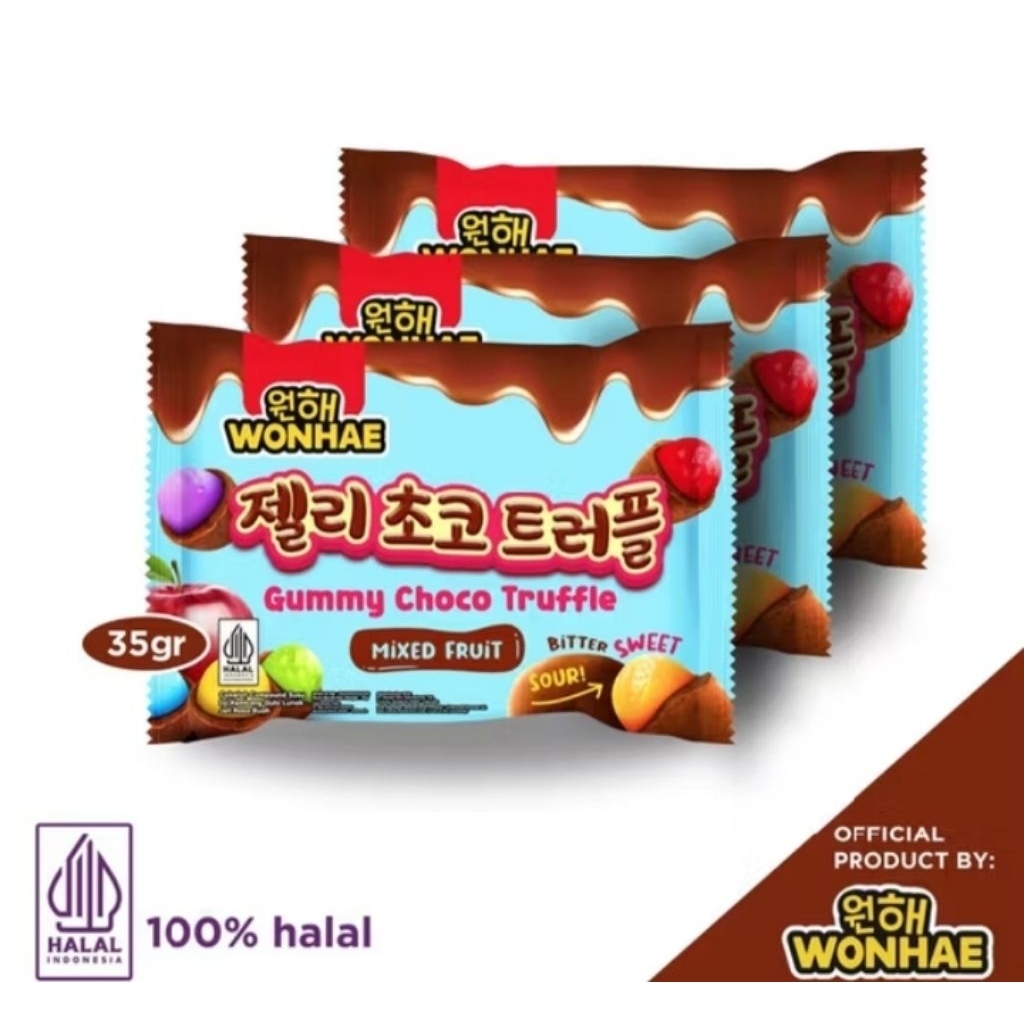 

Paket 3 Pcs Wonhae Gummy Choco Truffle 35 gr