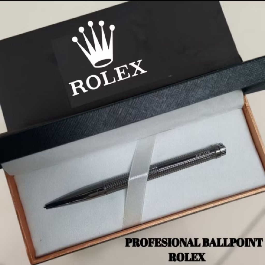 

Ballpoint Mewah Luxury Profesional Pen ROLEX BLACK ICE Lengkap Dengan Box Exlusive