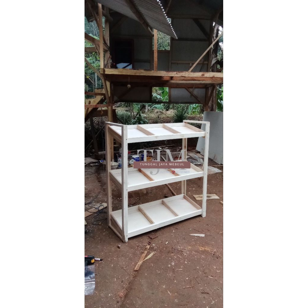 rak kayu, rak sayur, rak buah, rak sekat, rak tingkat, rak susun