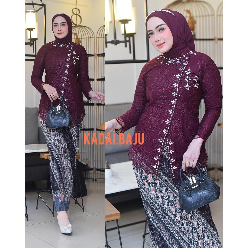 kebaya pendek tulle sapto - kebaya modern - baju pesta pernikahan - akad - baju wisuda - kebaya bruk
