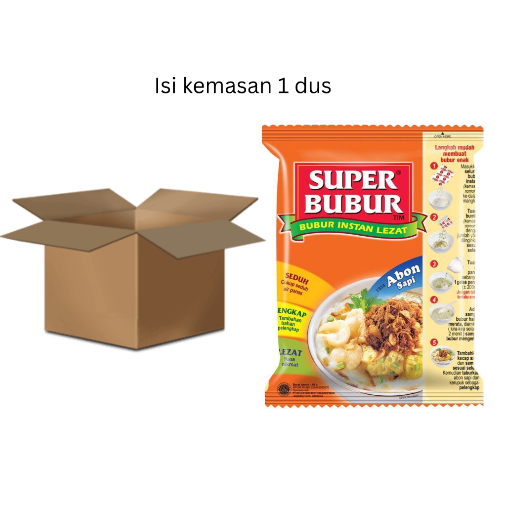 

Super Bubur Rasa Abon Sapi PCK 49g – Bubur Instan Lezat & Siap Saji