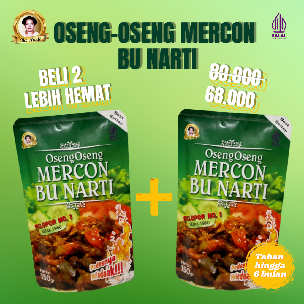 

Paket Hemat Pouch Oseng-Oseng Mercon Bu Narti
