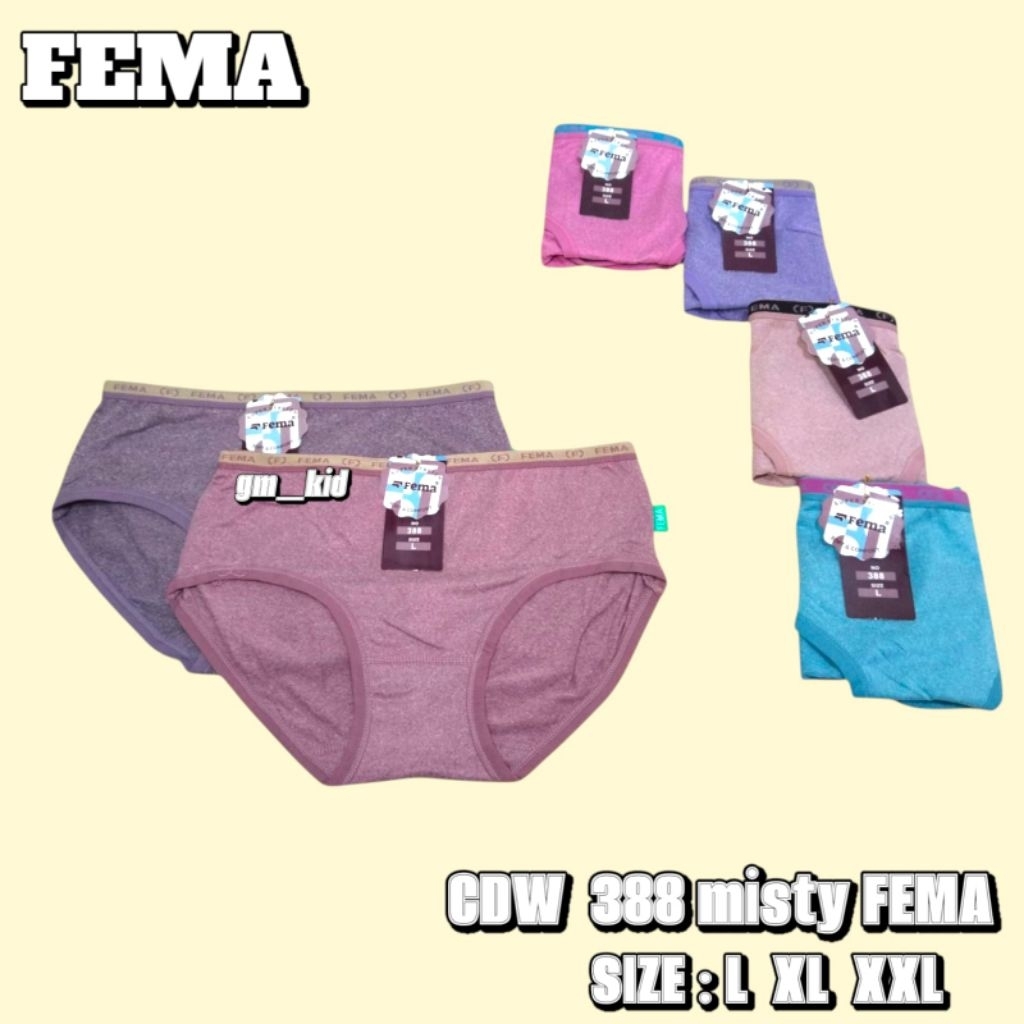 CD FEMA kode 388 Misty CD wanita dewasa ukuran L, XL, XXL  FEMA termurah