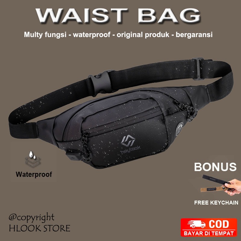 Tas pinggang tactical dinas patroli adventure waist bag selempang pria outdoor petualang cowok