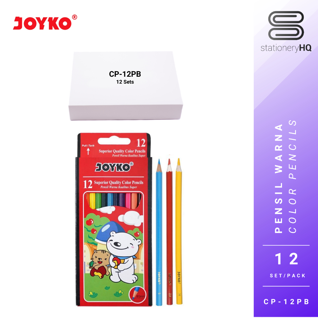 

12 Set Pensil Warna Color Pencil Joyko Cp12Pb Panjang