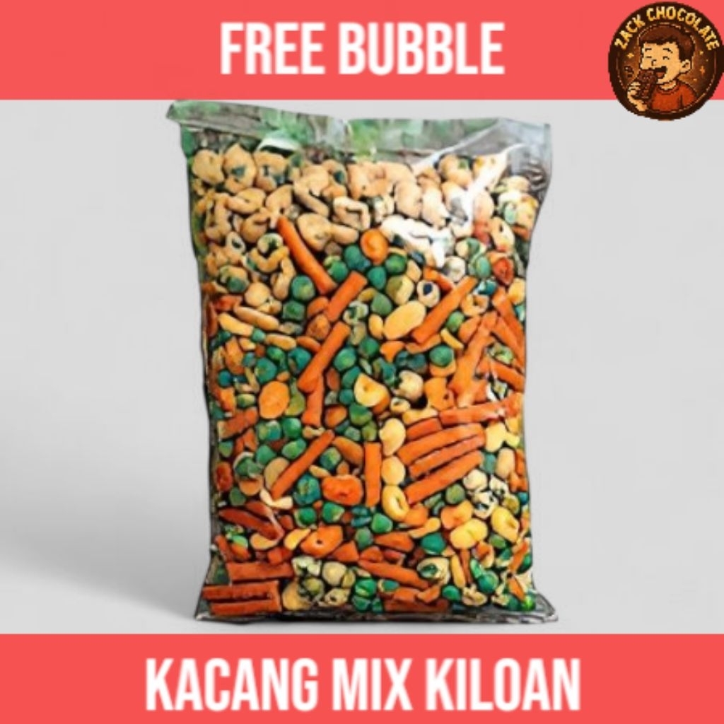 

Kacang Mix/Campur Makanan Ringan 1kg Free Bubble