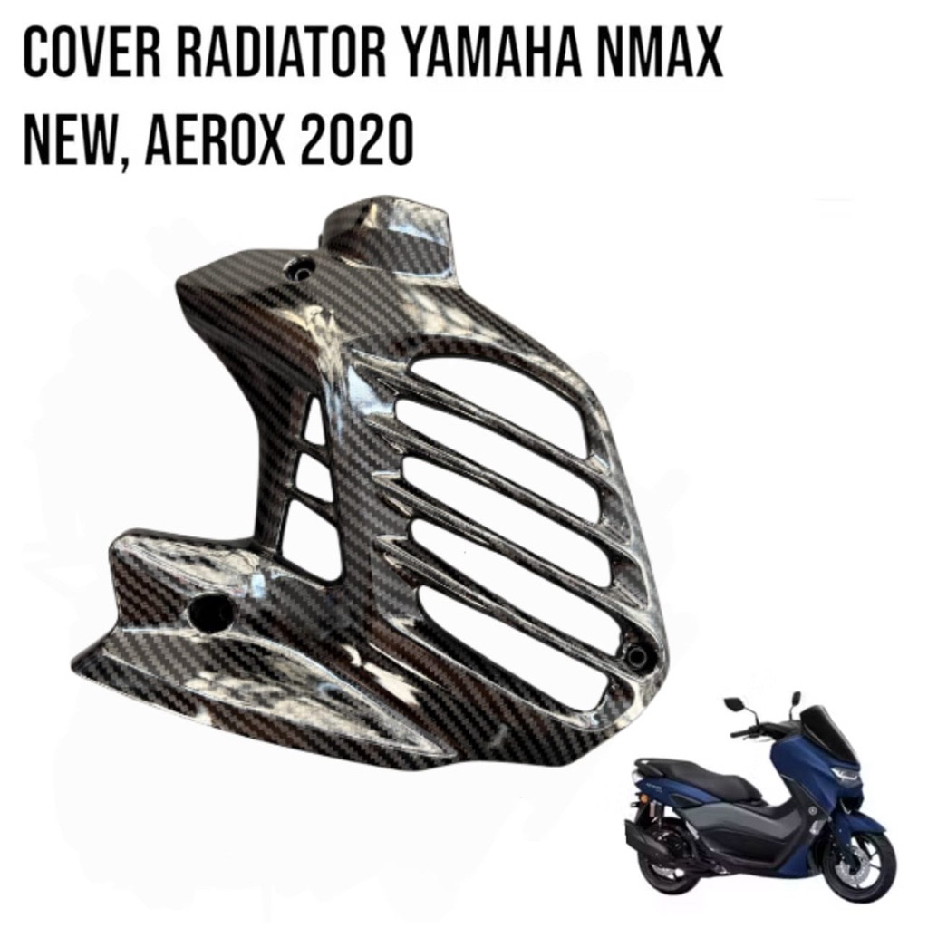 Cover tutup Radiator Nmax new 155 aerox New 2020 Carbon Cover Radiator Nmax Aerox Carbon glossy