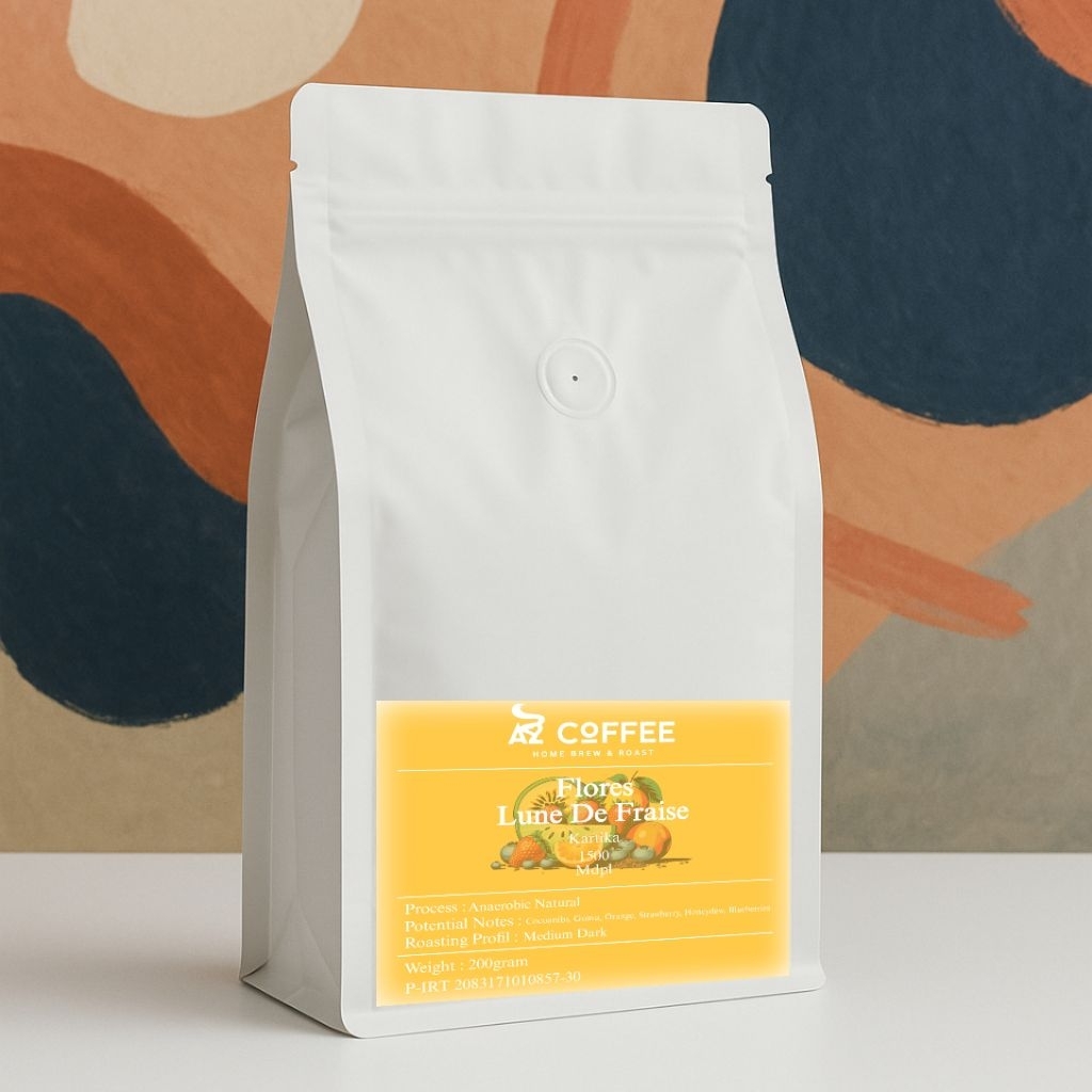 

A2Coffee Biji Kopi Arabica Roasted Beans Flores Lune de Fraise 200gr