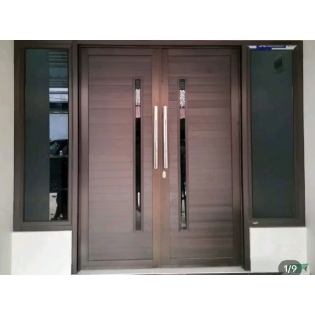 kusen pintu kupu-kupu +jendela kanan kiri  Alumunium T pintu 200 L 120. kusen jendela T 160 L40 komp