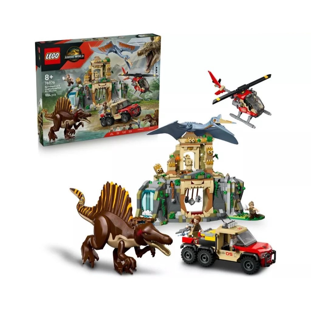 LEGO Jurassic World 76976 Spinosaurus & Quetzalcoatlus Air Mission (984 PCS)