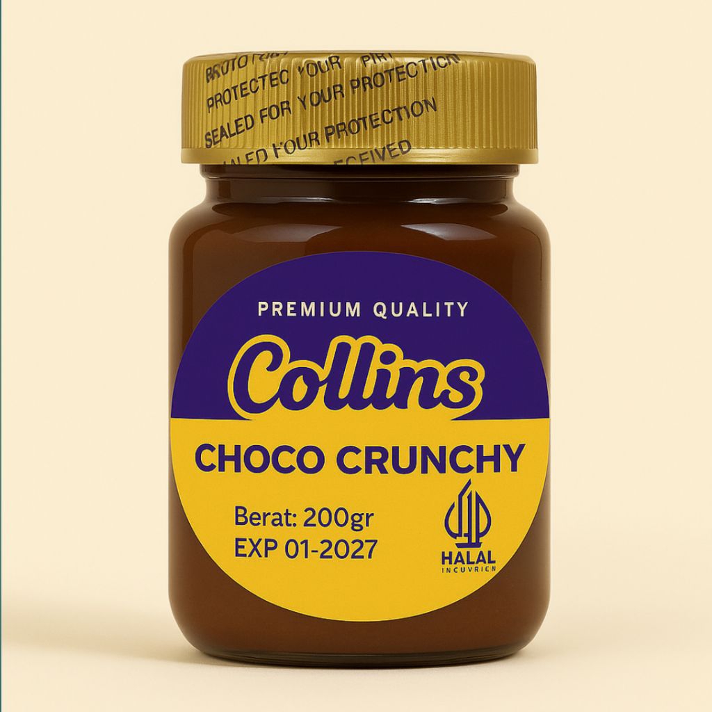 

Coklat Collins Choco Crunchy 200g – Topping Kue, Roti, Camilan Enak