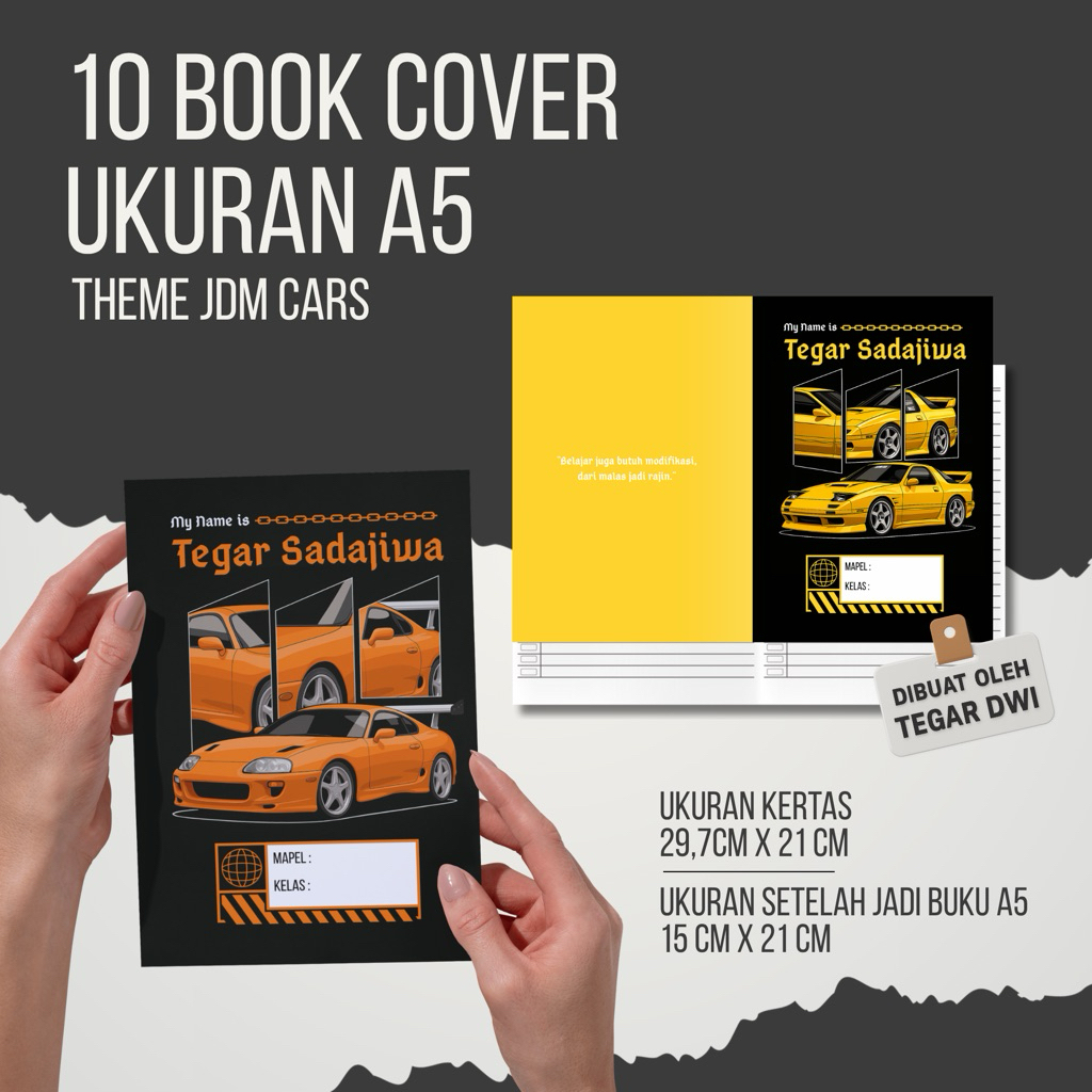 

Sampul Buku Tulis Ukuran A5 - Tema JDM Cars