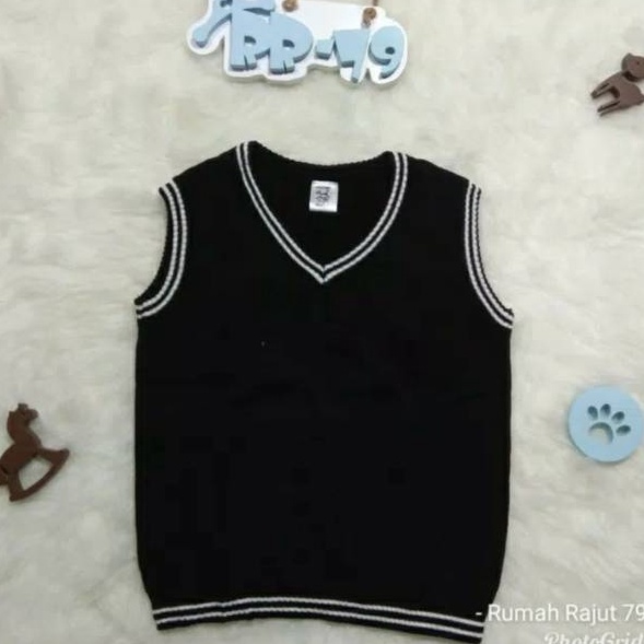 Rompi Vest Rajut Anak Unisex 3XL4XL LakiLaki Perempuan 81 Tahun Outerwear Rajut Premium Korean Style