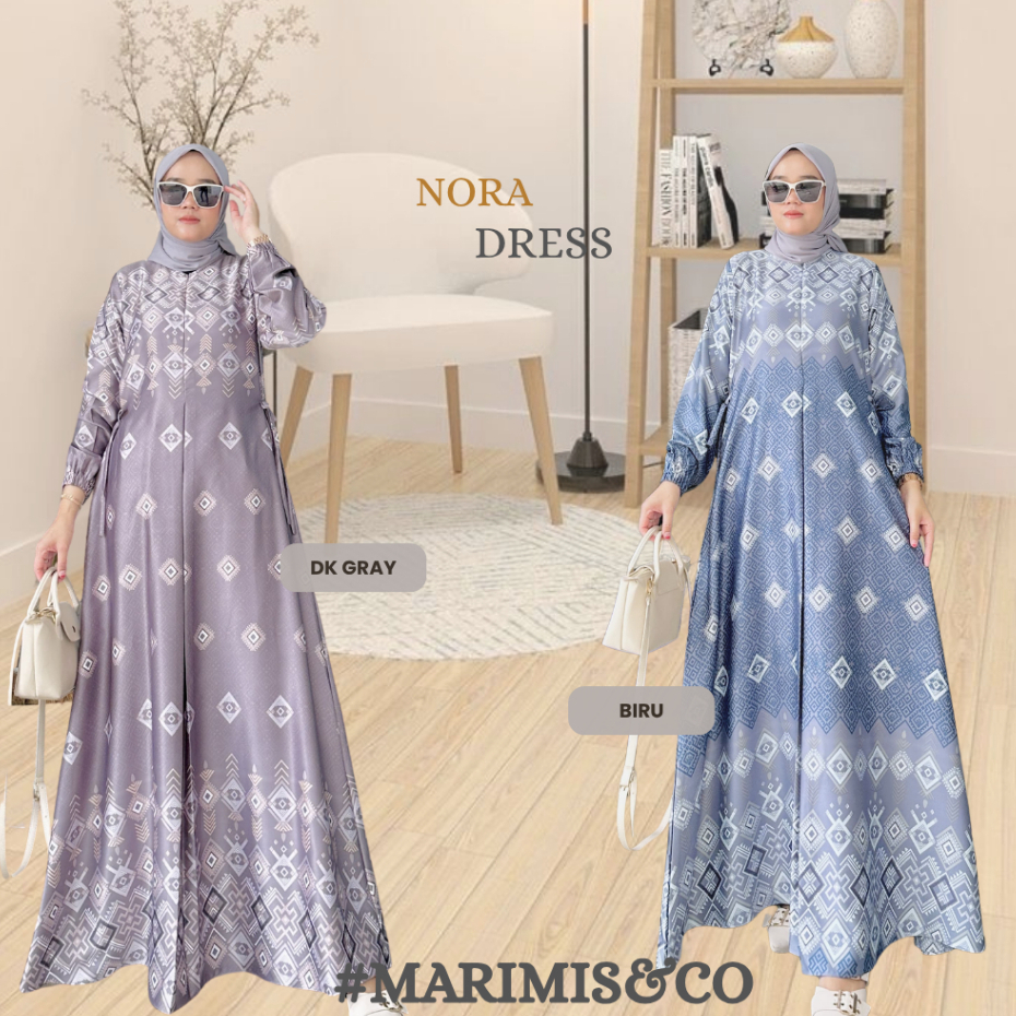 GAMIS AULIA SILK PREMIUM MOTIF TERBARU WANITA MUSLIM MEDINA JUMBO KEKINIAN MARIMIS&CO