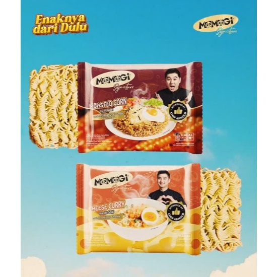 

Momogi Signature Mie Instant Rasa Roasted Corn Stir Fry 115gram / Cheese Curry Noodle Soup 109gram