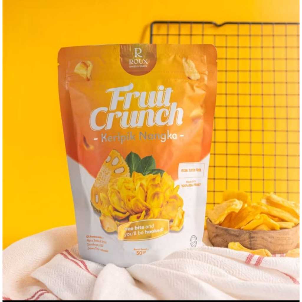 

ROUX FRUIT CRUNCH KERIPIK BUAH NANGKA 50g PREMIUM ENAK SEHAT HEALTHY SNACK TANPA GULA TAMBAHAN