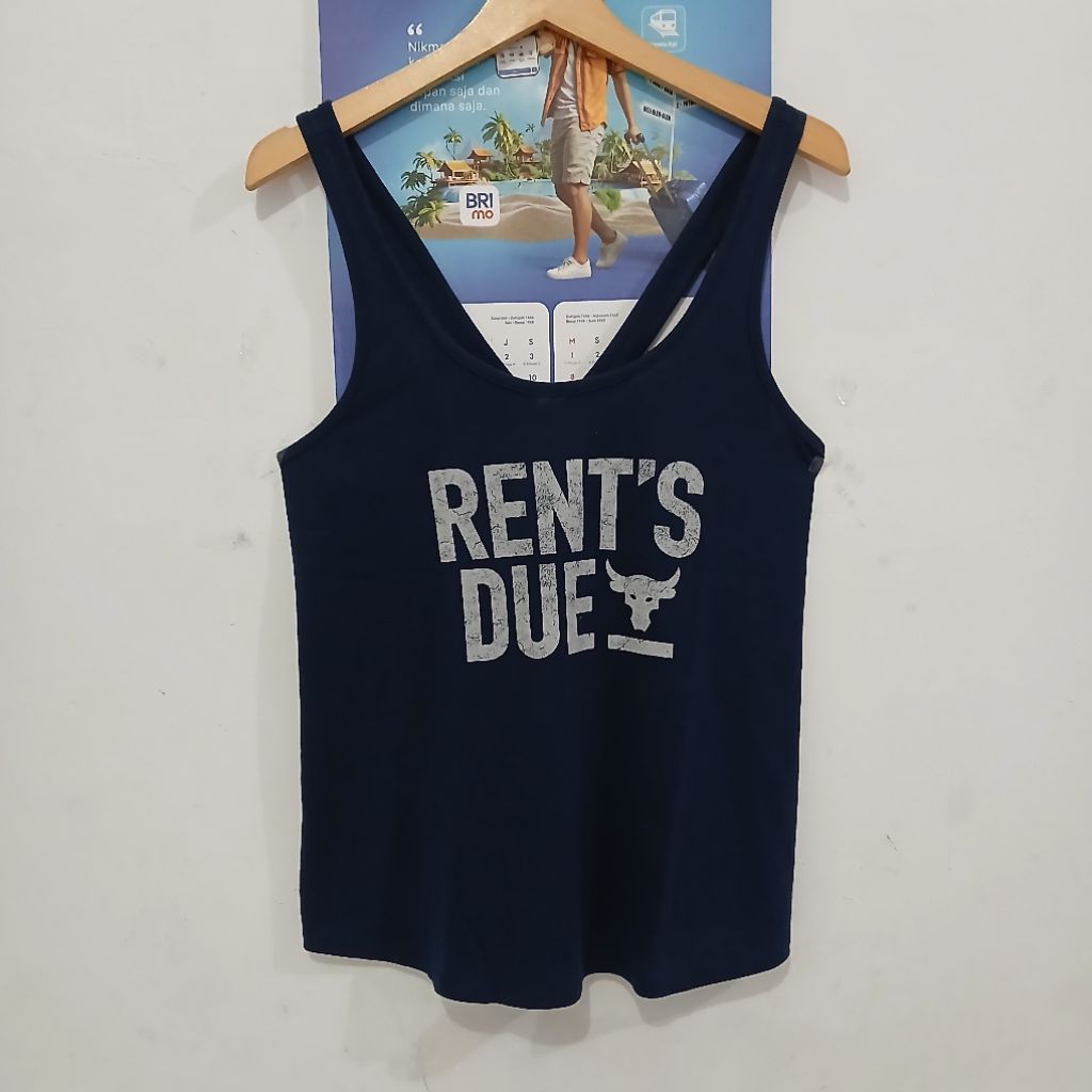 Under armour project rock singlet 2nd biru dongker