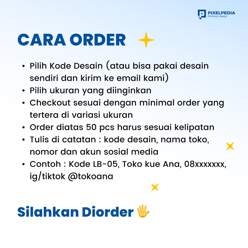 

Stiker Label Makanan Minuman Murah Free Potong
