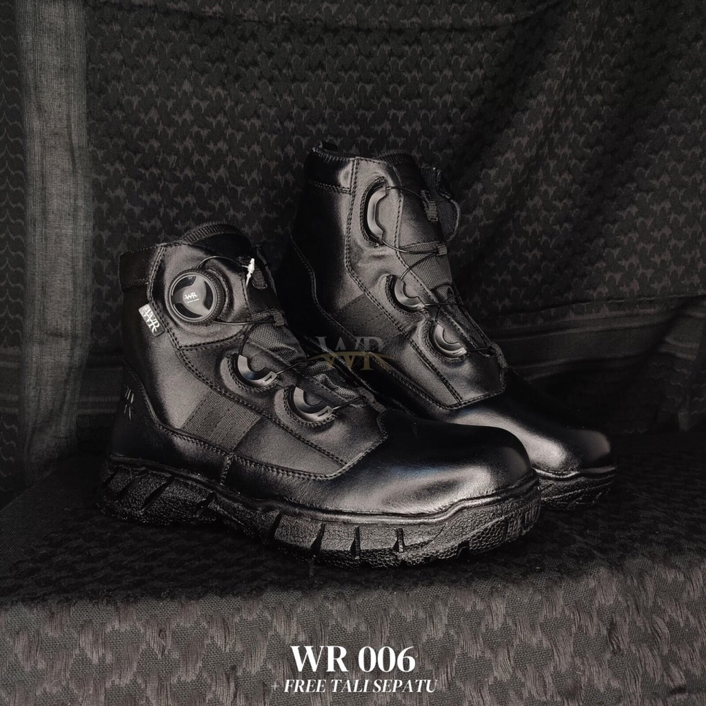 Sepatu Pdl WR Midtrack Boa Tali Putar Depan - Tali Putar Samping