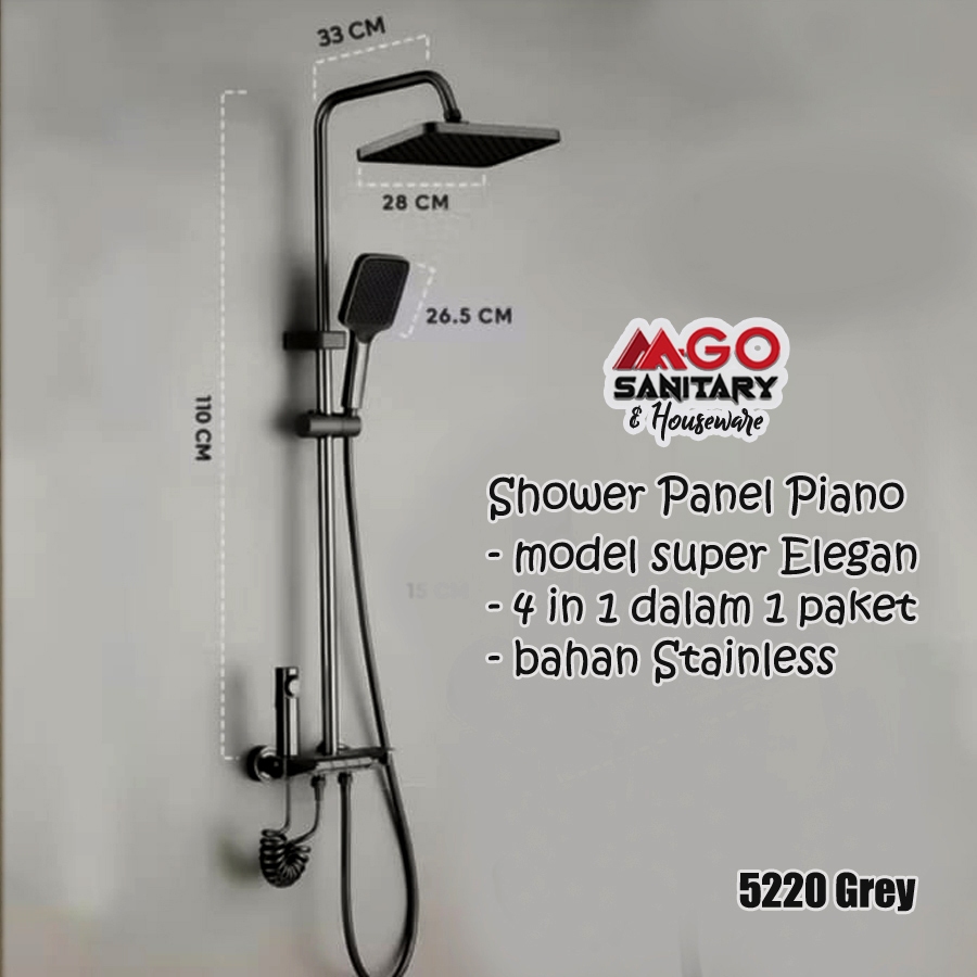 EIXO SHOWER TIANG SET PIANO TERBARU/ SHOWER TIANG PANAS DINGIN