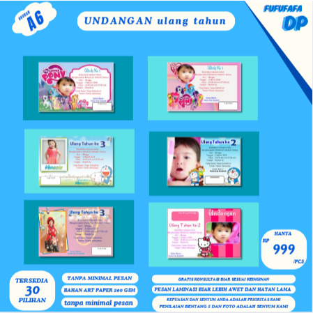 

Undangan Ulang Tahun Anak bisa custom