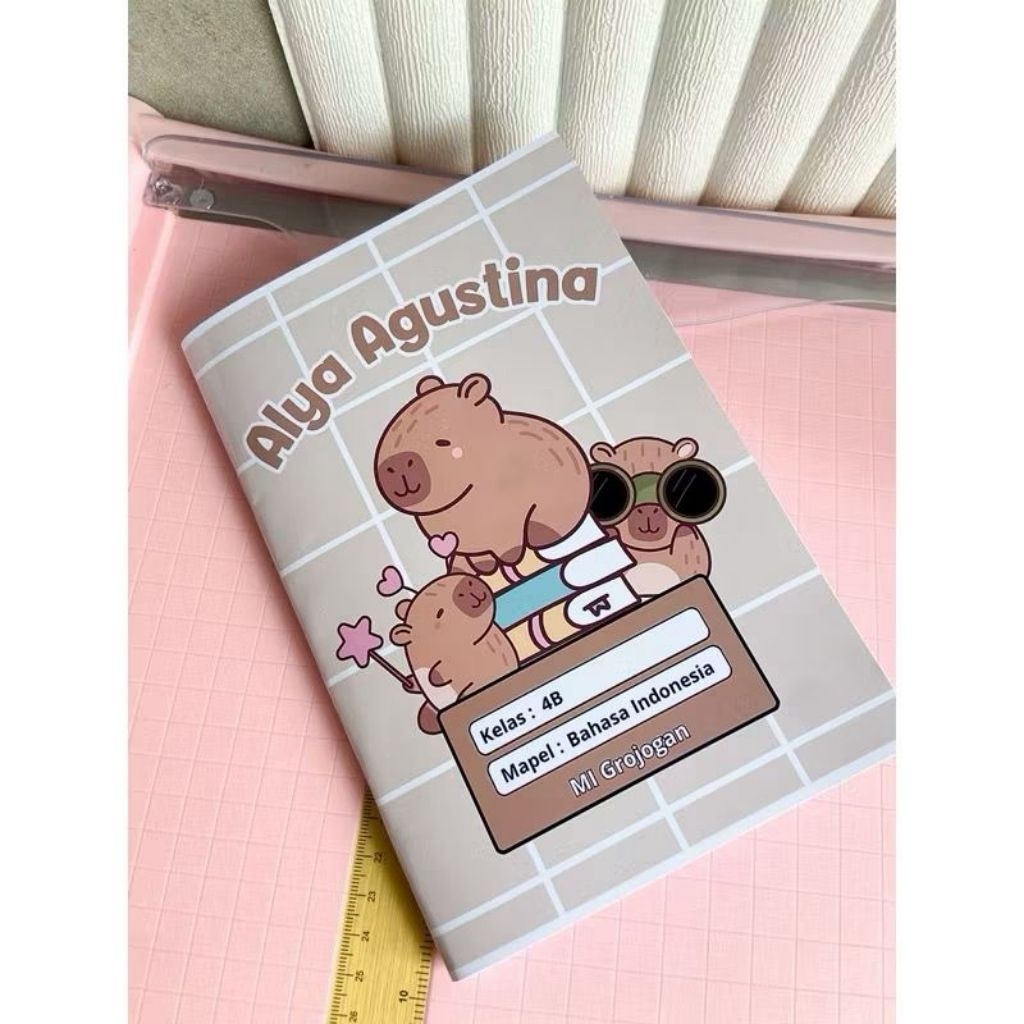 

buku tulis anak custom nama sampul bahan glosy isi 38 lembar dan 58 lembar