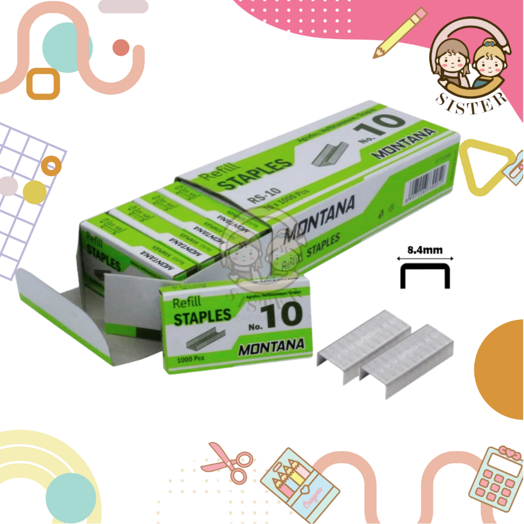

Isi Staples No 10 / Isi Staples Kecil / Isi Stapler HD10 Montana No.10