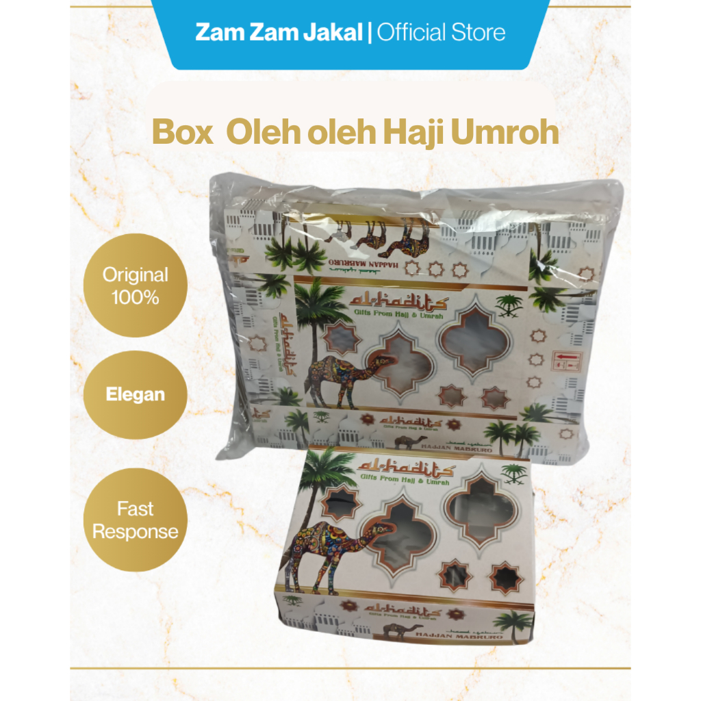 

Dus box Kardus Oleh oleh Haji Umroh Unik Cantik Premium Mewah( 1 KODI)